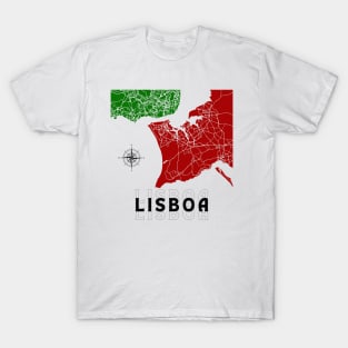 Lisboa Portugal MAP T-Shirt